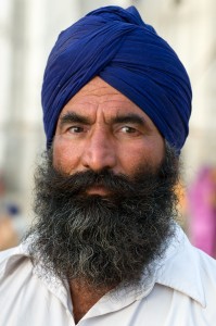 Sikh man at the Golden Temple in Amritsar